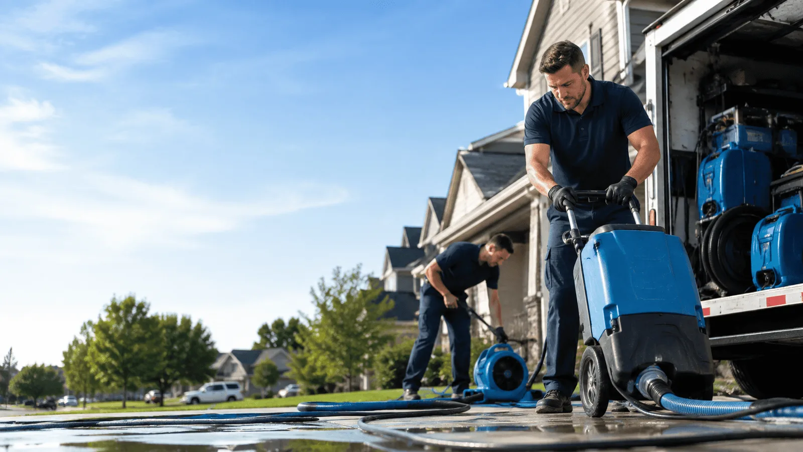 Dehumidification being performed in East Carbon, UT